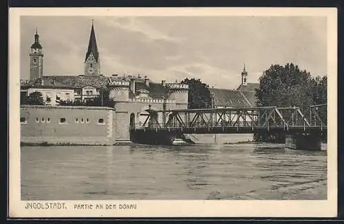 AK Ingolstadt, Partie an der Donaubrücke