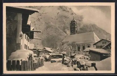 AK Mittenwald, Teilansicht im Winter