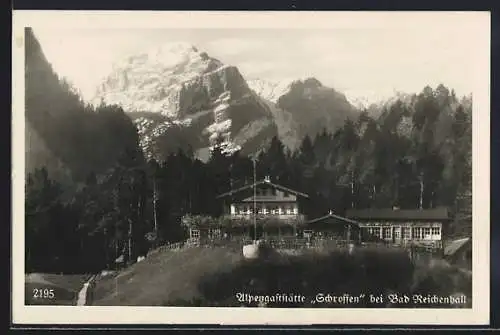 AK Bad Reichenhall, Alpengaststätte Schroffen