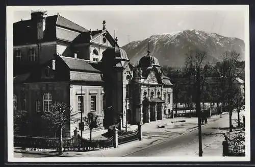 AK Bad Reichenhall, Kurhaus mit Untersberg