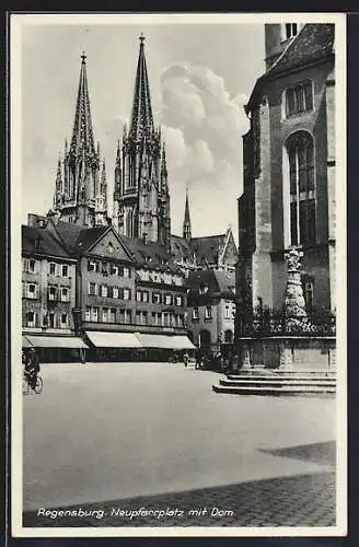 AK Regensburg, Neupfarrplatz mit Dom