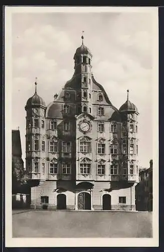 AK Memmingen, Blick auf Rathaus