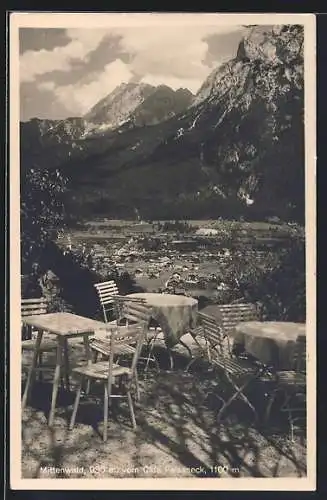 AK Mittenwald, Blick vom Cafè Felseneck