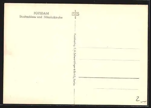 AK Potsdam, Stadtschloss, Nikolaikirche u. Palast-Hotel