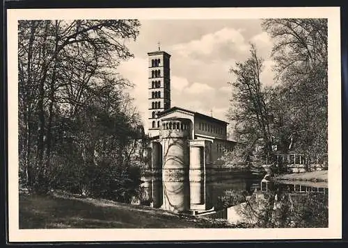 AK Potsdam, Uferpartie an der Friedenskirche