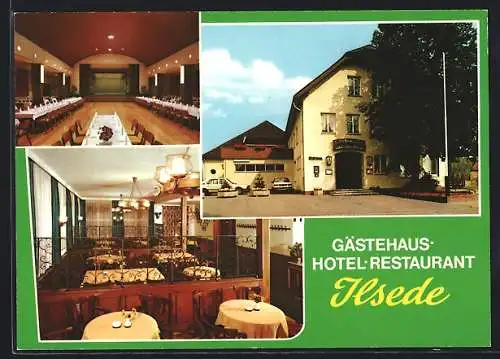 AK Ilsede bei Braunschweig, Hotel-Restaurant-Gästehaus Ilsede in drei Ansichten