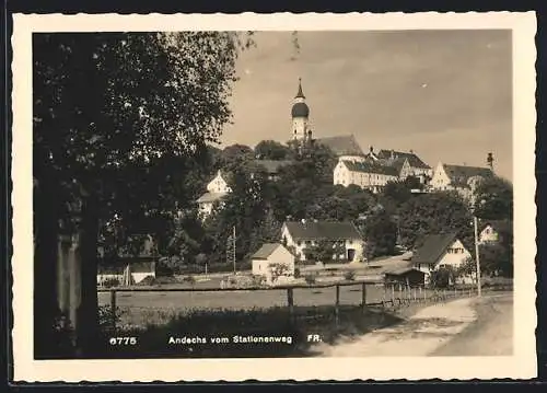 AK Andechs, Ortsansicht vom Stationenweg