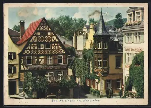 AK Bad Kissingen, Marktplatz, Hotel Wittelsbach, Karch`s