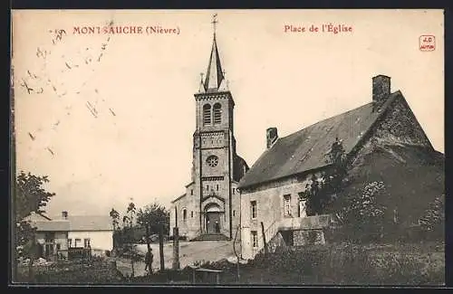 AK Montsauche /Niévre, Place de l`Église