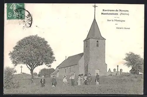 AK Montenoison /Nièvre, Sur la Montagne, L`Eglise