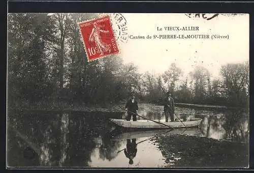 AK Le Vieux-Alier, Canton de St-Pierre-le-Moutier, Panorama