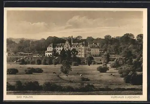 AK Bad Polzin, Blick zum Kurhaus Luisenbad