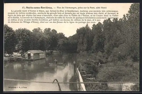 AK Nuits-sous-Ravières, Vue de l`Armancon, prise sur le Pont, côté Nord