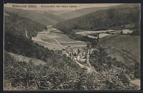 AK Simonskall /Eifel, Teilansicht mit Restaurant von Anton Leister