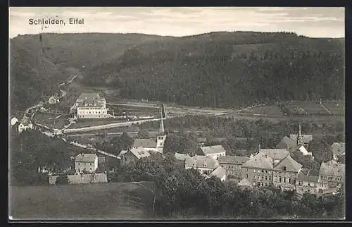 AK Schleiden /Eifel, Panorama mit Kirche