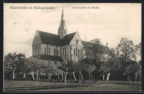 AK Riddagshausen, Klosterkirche von der Nordostseite