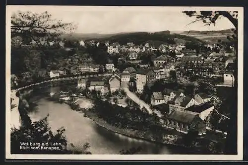 AK Weilburg a. d. Lahn, Blick vom Kanapee auf den Ort