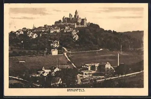 AK Braunfels, Panorama mit Schloss