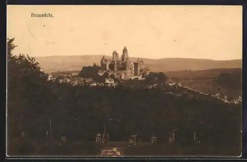 AK Braunfels, Panorama mit Schloss