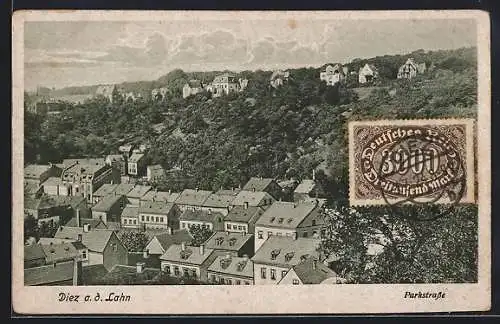 Künstler-AK Diez a. d. Lahn, Parkstrasse