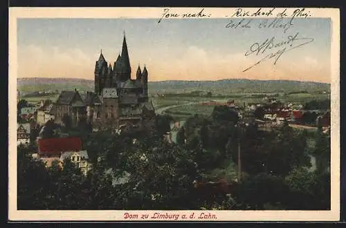 AK Limburg a. d. Lahn, Panorama mit Dom