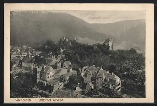 AK Altwied /Wiedbachtal, Panorama mit Ruine