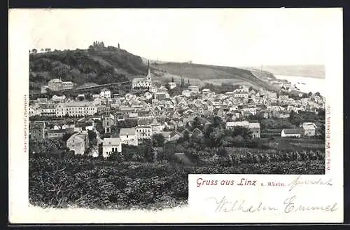 AK Linz a. Rhein, Teilansicht mit Kirche