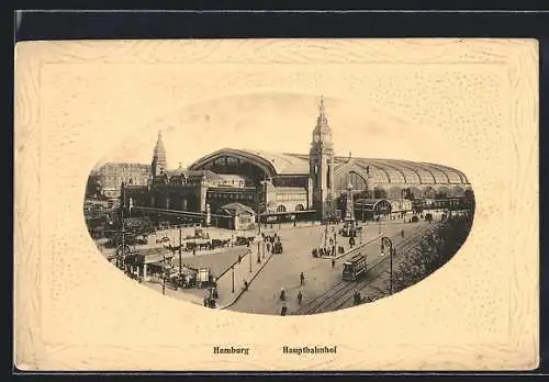 AK Hamburg-St.Georg, Blick auf den Haupt-Bahnhof