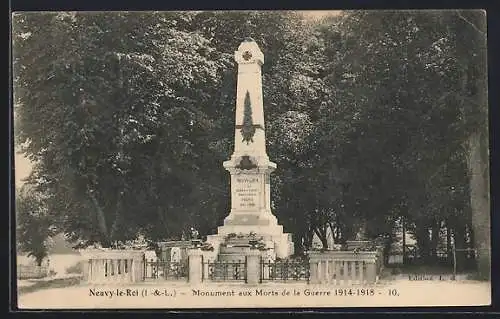 AK Neuvy-le-Roi, Monument aux Morts de la Guerre 1914-1918