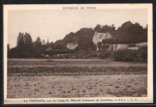 AK Fondettes, La Fontaine-vue de l`arret de Mareuil