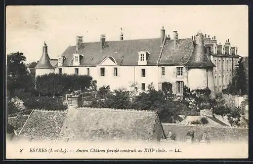 AK Esvres, Ancien Chateau fortifiè construit