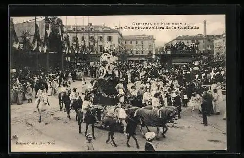 AK Nice, Carneval de Nice XXXVIII, Les Galants cavaliers de la Cueillette