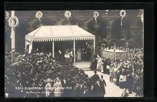 AK Wien, XXIII. Eucharistischer Kongress 1912, Empfang des päpstlichen Legaten