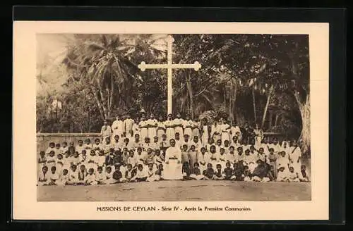 AK Sri-Lanka-Ceylon, Missions de Ceylan, Après la Première Communion, Missionar