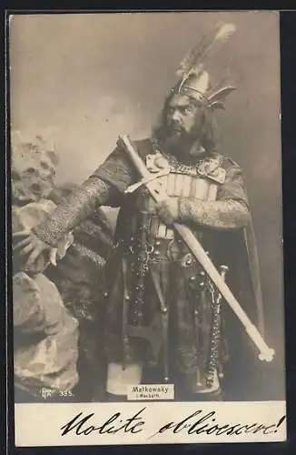 AK Schauspieler Adalbert Matkowsky in Macbeth