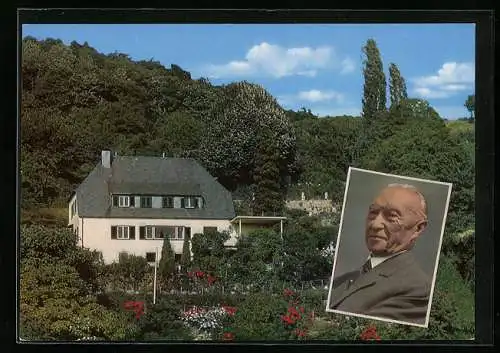 AK Rhöndorf, Rhöndorfer Rosenhügel, Portrait von Konrad Adenauer