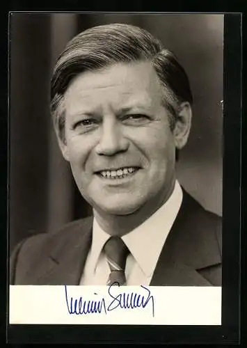 AK Portrait von Helmut Schmidt, MdB, Bundeskanzler, Stellvertretender Vorsitzender der SPD