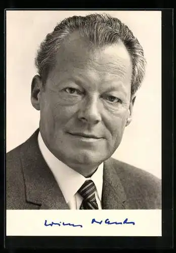 AK Portrait Bundeskanzler Willy Brand