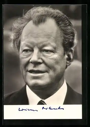 AK Portrait Dr. h.c. Willy Brandt, Vorsitzender der SPD