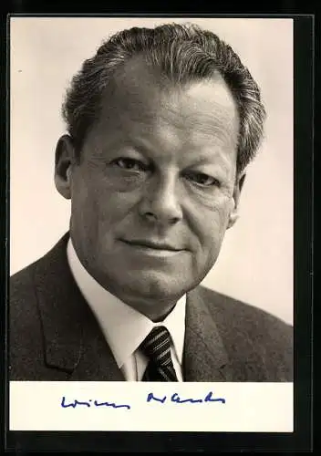 AK Portrait Bundeskanzler Willy Brand