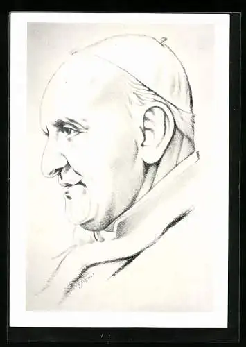 AK Papst Johannes XXIII. mit weisser Kappe