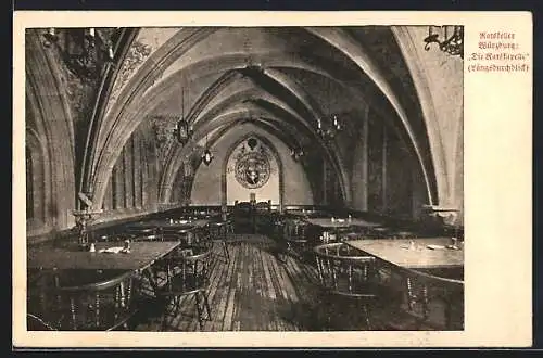 AK Würzburg, Gasthaus im Ratskeller Würzburg, Ratskapelle