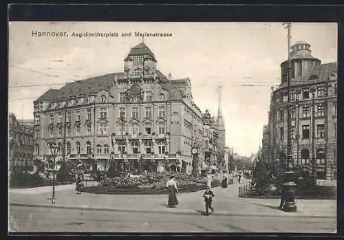 AK Hannover, Aegidientorplatz und Marienstrasse