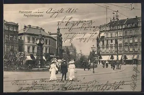 AK Hannover, Aegidientorplatz mit Uhrturm