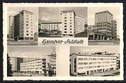 AK Hannover-Südstadt, Stadtbibliothek, Constructa Baublock