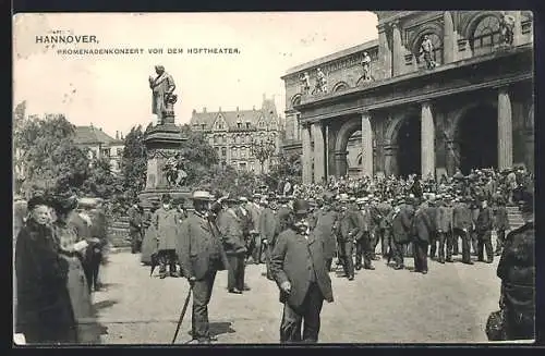 AK Hannover, Promenadenkonzert vor dem Hoftheater