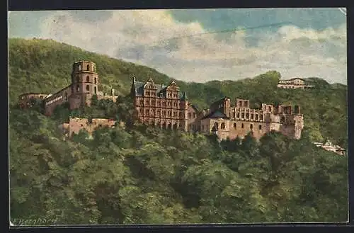 Künstler-AK Heidelberg a. N., Schloss