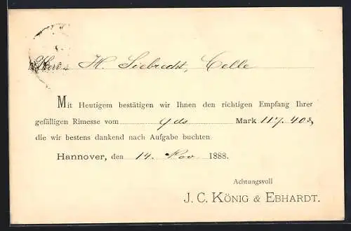 AK Hannover, J. C. König & Ebhardt