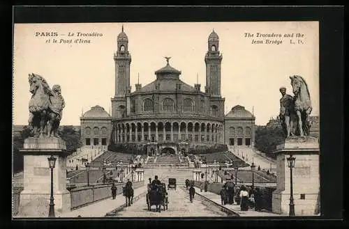 AK Paris, Palais du Trocadéro et le Pont d`Iena