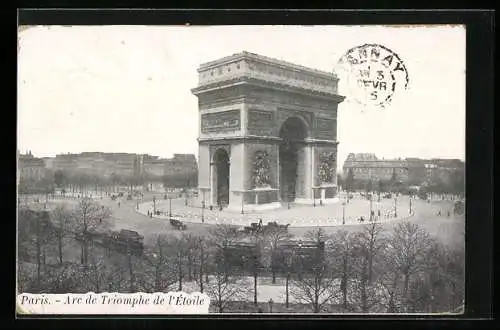 AK Paris, L`Arc de Triomphe, Triumphbogen